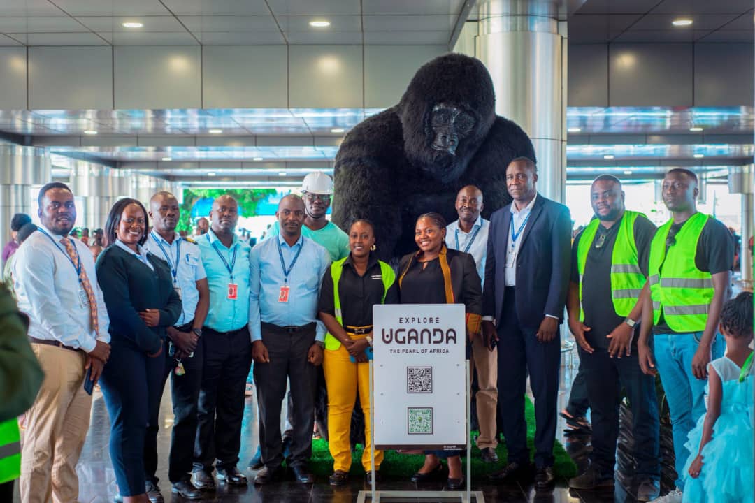 UTB Unveils Two Gorilla Sculptures At Entebbe Airport Uganda